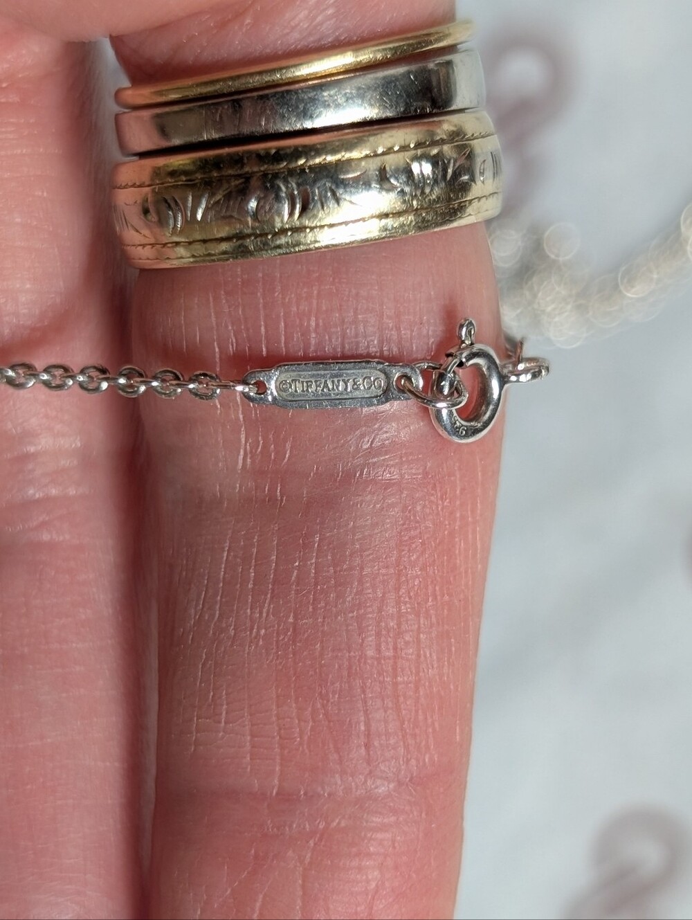 Tiffany & Co. Sterling Silver Rope Chain Necklace - Silver 17.25"